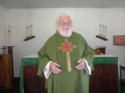 Father Bob Walden in Grace Episcopal church. Photo Contributed: by Nita Bogart